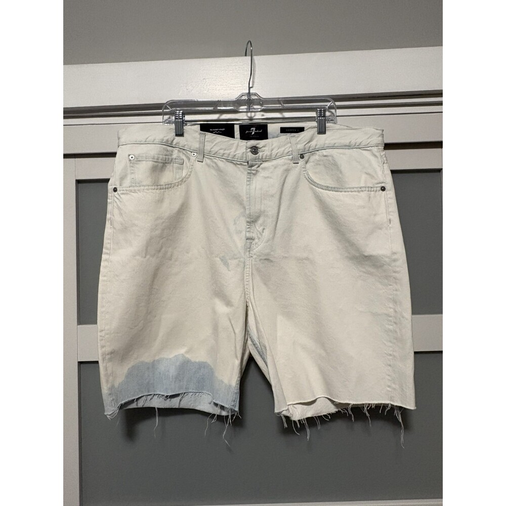 NWT 7 For All Mankind Men's Cooper J Modern   Jean Shorts Jorts Cloud Wash 38